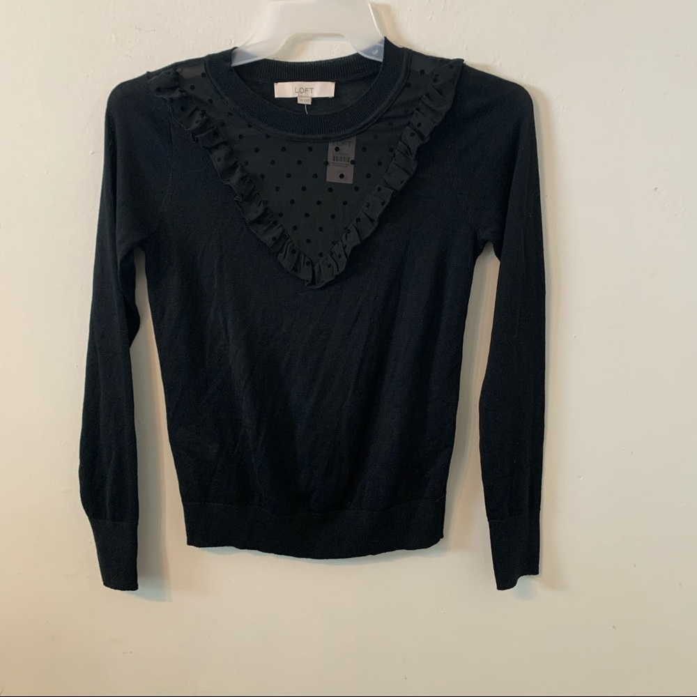 Loft Black Pullover Sweater Size XS